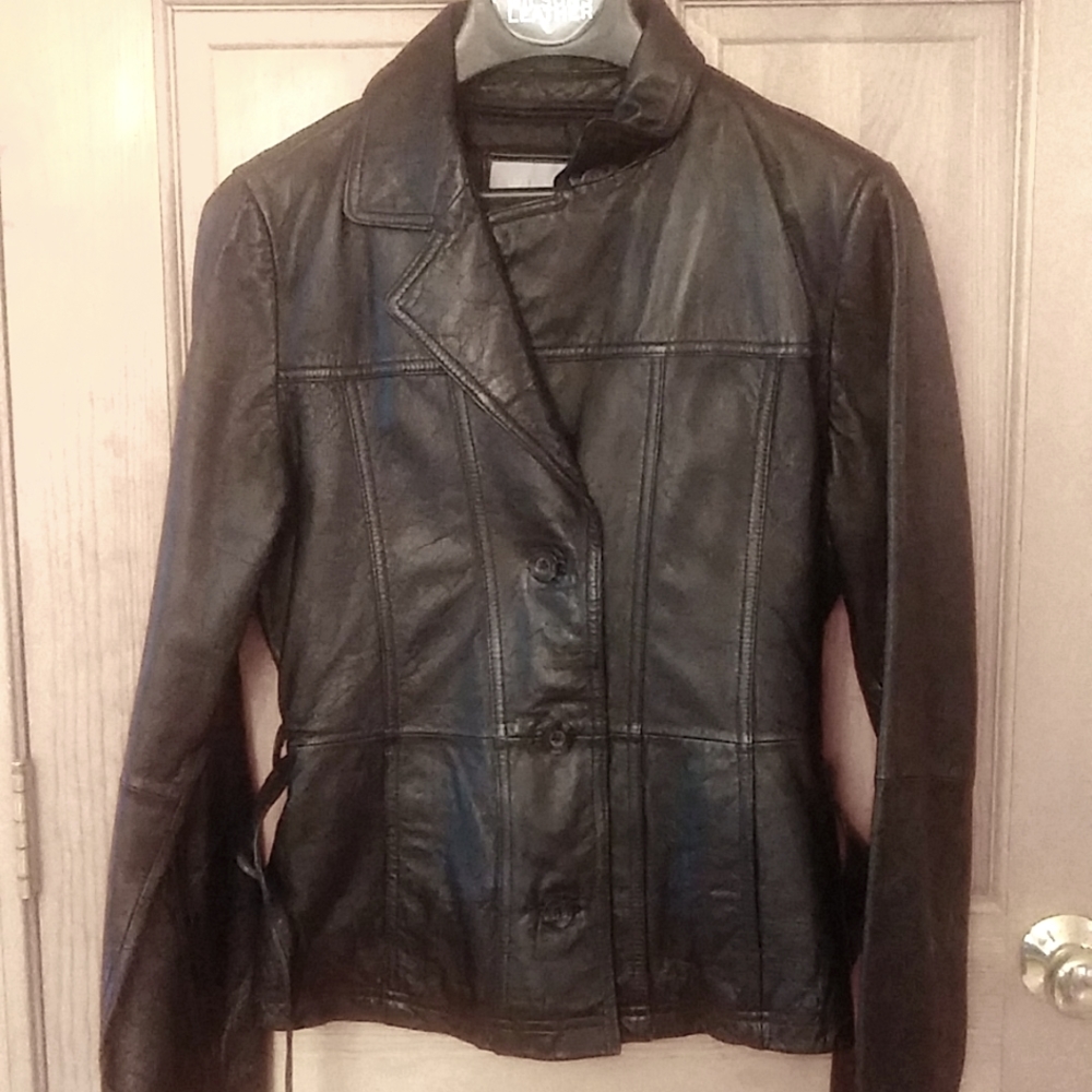 Leather coat